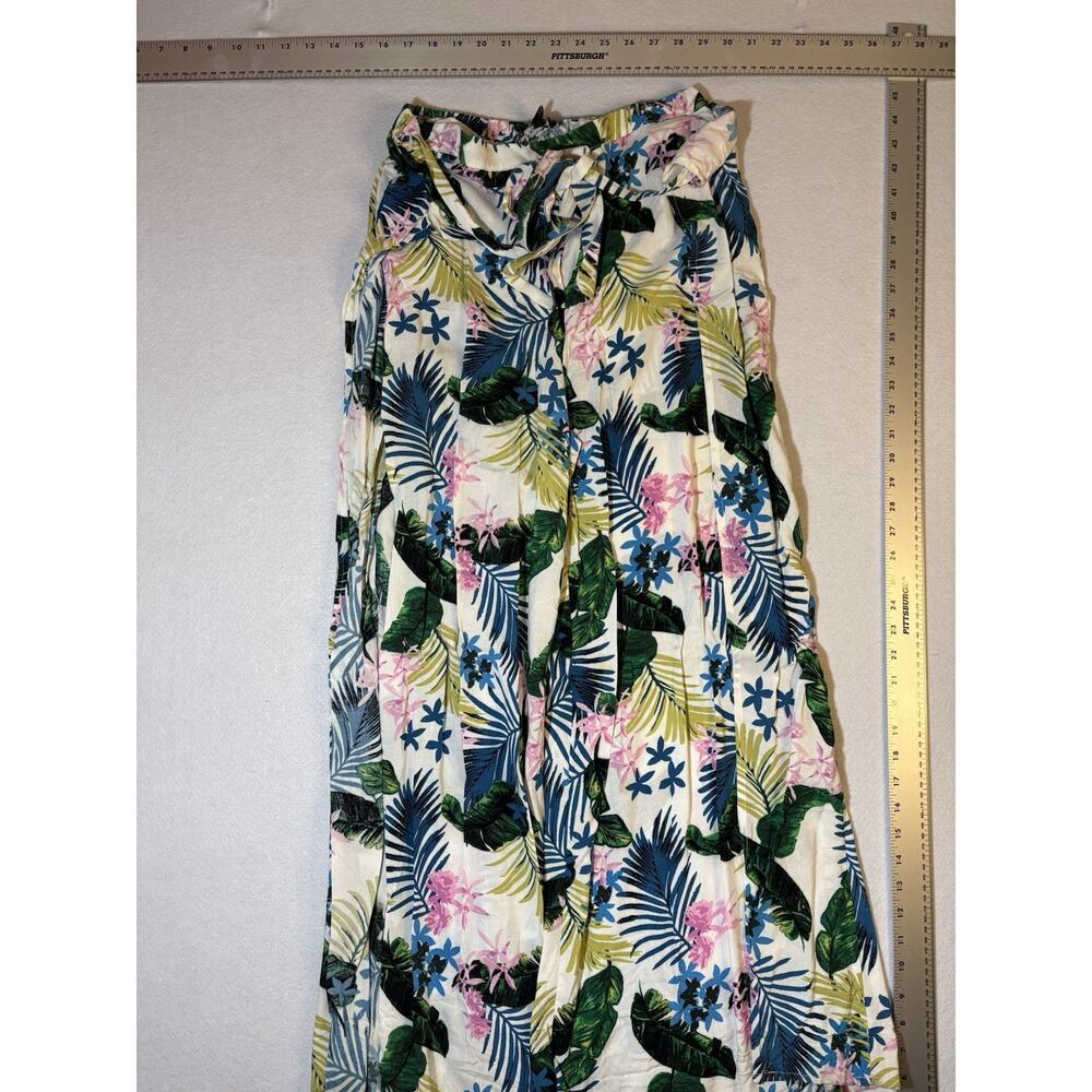 New Look Floral Flowy Pants Women’s Size M 100% Rayon